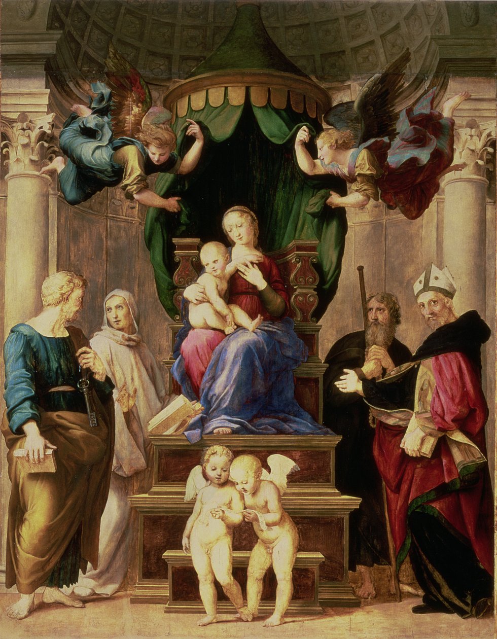 Baldacchino Madonna (panel) by Raffaello Sanzio Raphael