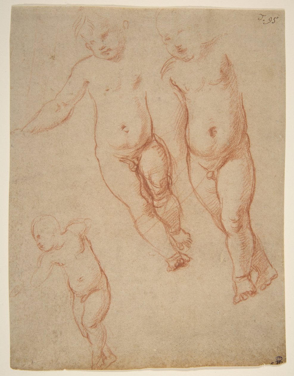 Mesih Çocuğun Çalışmaları, 1513–14 (kağıt üzerinde tebeşir) by Raffaello Sanzio Raphael