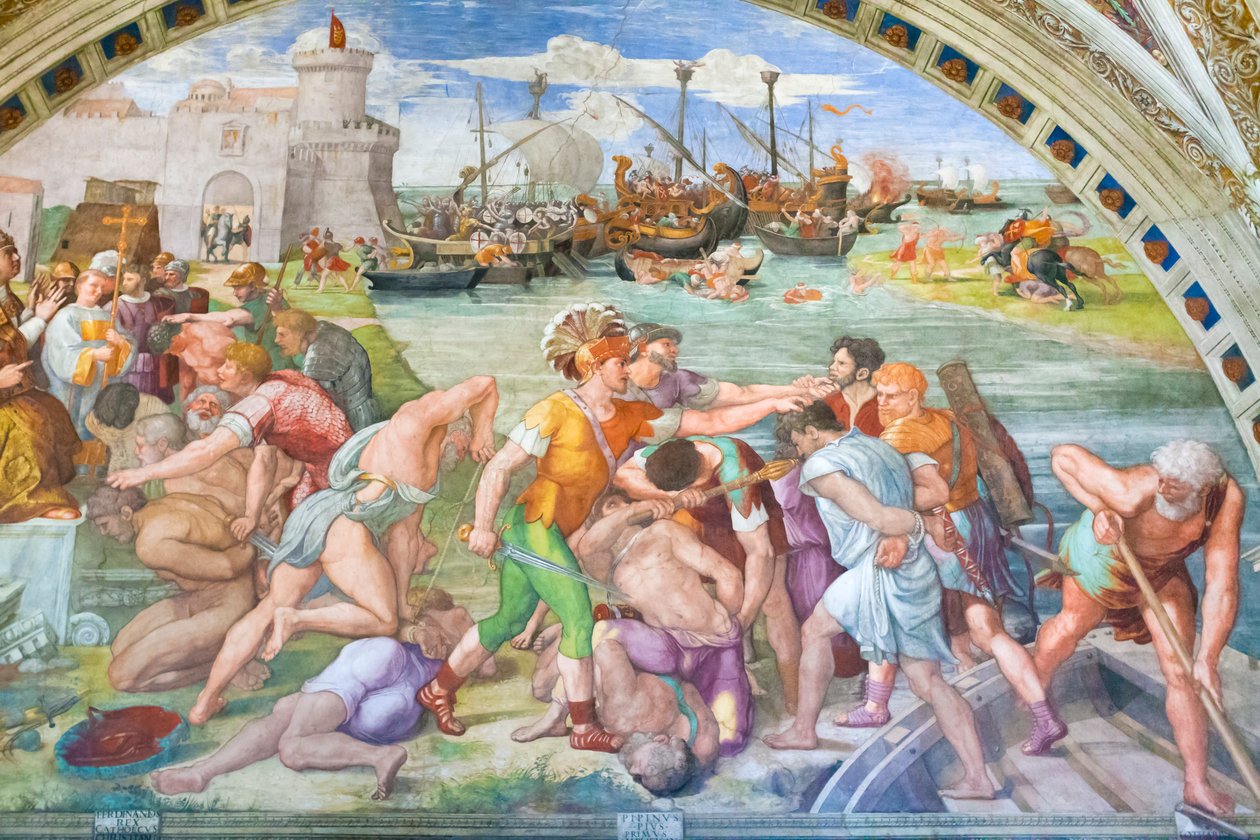 Ostia savaşı by Raphael (1483 1520)