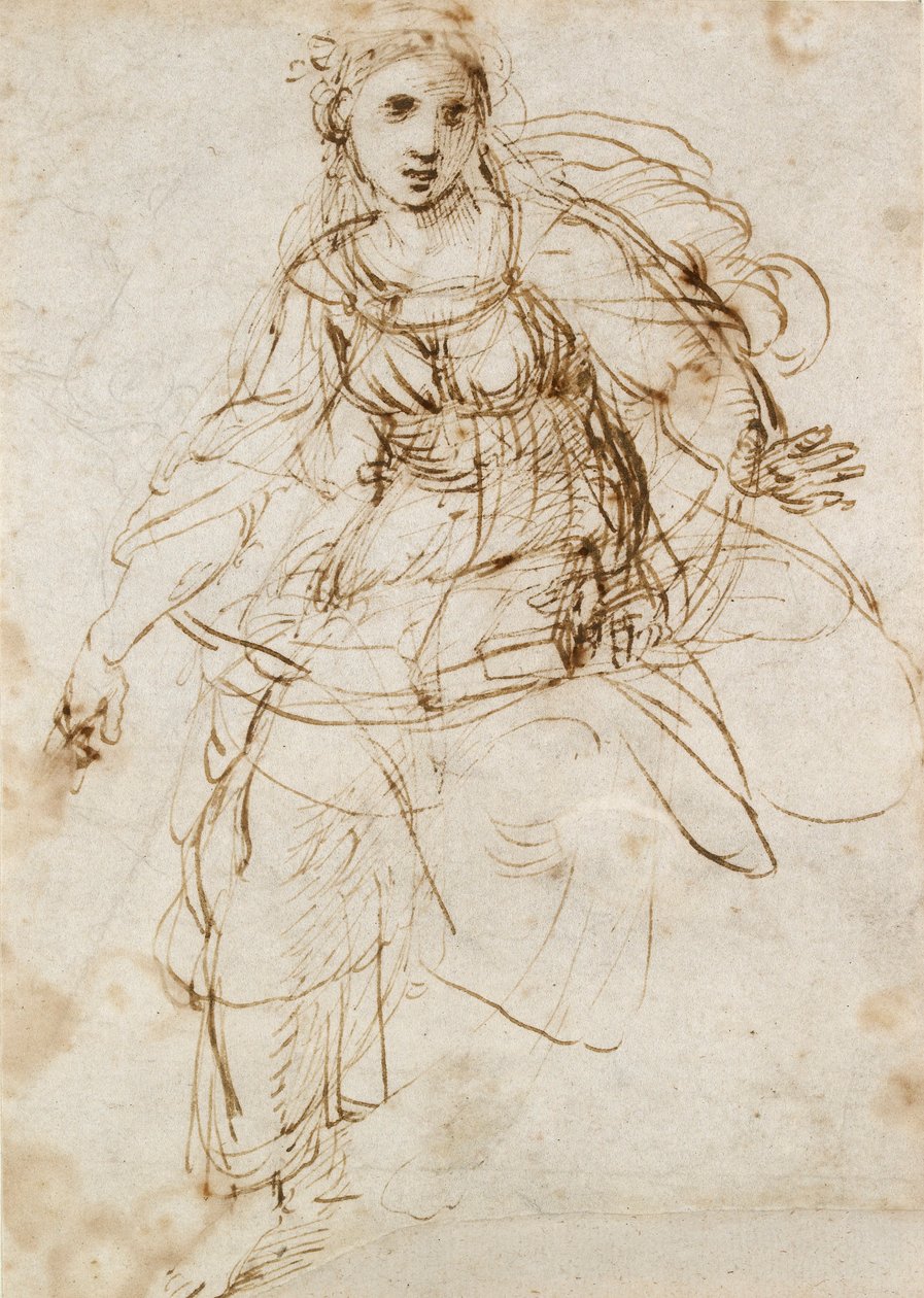 Alegorik Teoloji Figürü, 16. yüzyılın başları by Raphael