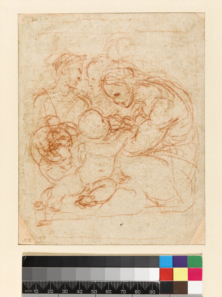 Kutsal Aile, c.1510-12 (kağıt üzerinde tebeşir) by Raffaello Sanzio Raphael