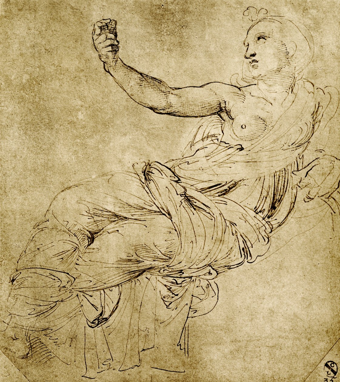 Muse Euterpe by Raffaello Sanzio Raphael