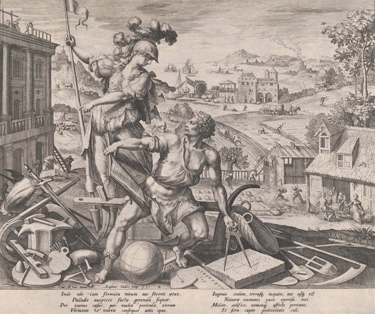 İşçi, 1591. by Raphael Sadeler