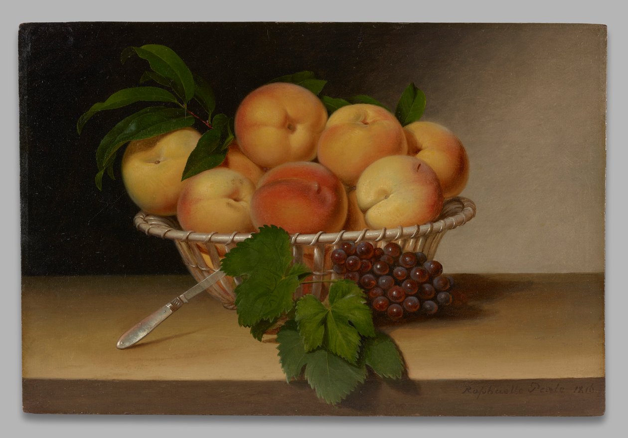 Natürmort: Şeftali Sepeti by Raphaelle Peale