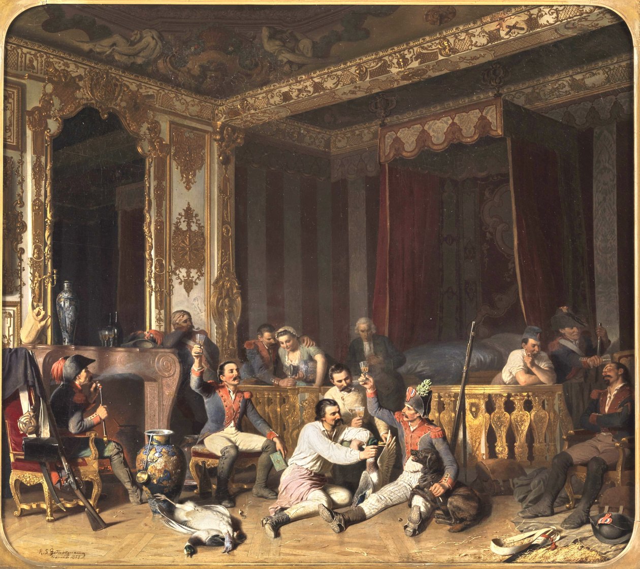 Fransız askerleri bir kaleyi işgal ediyor. by Reinhard Sebastian Zimmermann