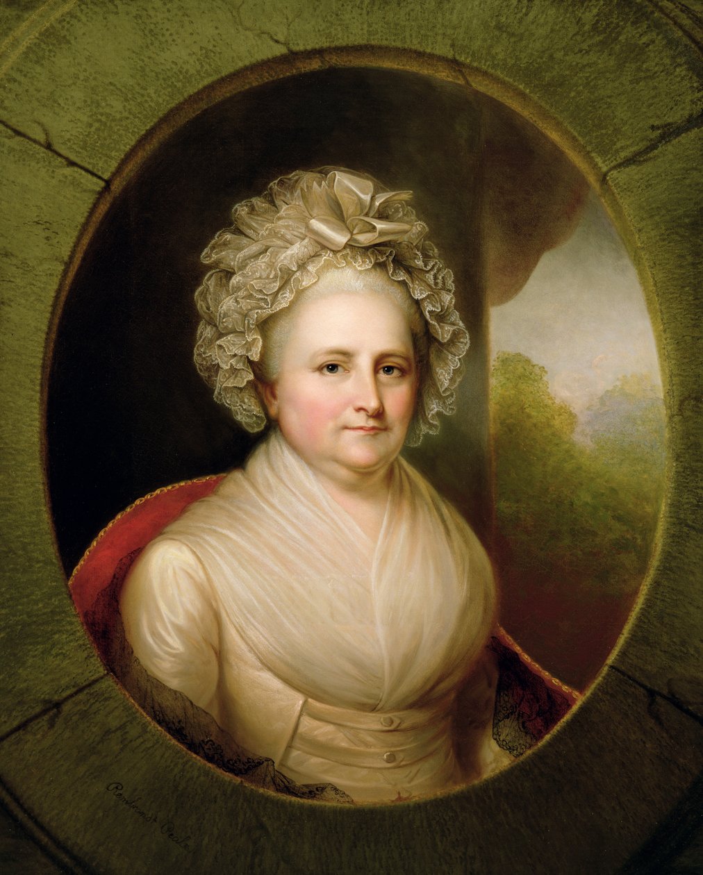 ಮಾರ್ಥಾ ವಾಷಿಂಗ್ಟನ್ ಅವರ ಭಾವಚಿತ್ರ (ನೋಡಿ 153883)ಟರ್ಕ್ by Rembrandt Peale