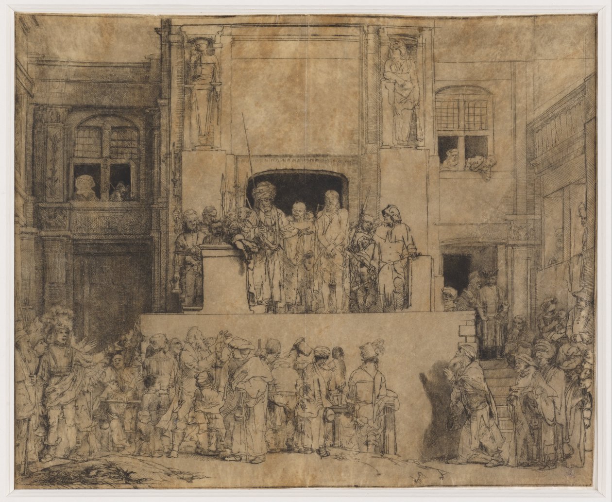 İnsanlara Sunulan Mesih by Rembrandt van Rijn