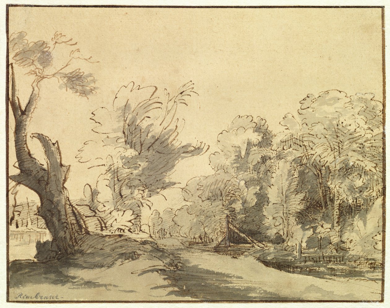 Manzara by Rembrandt van Rijn