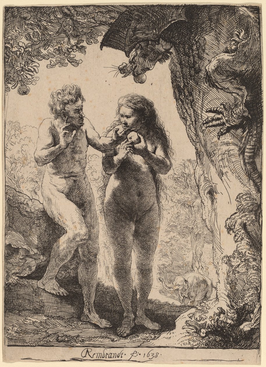 Adem ve Havva by Rembrandt van Rijn