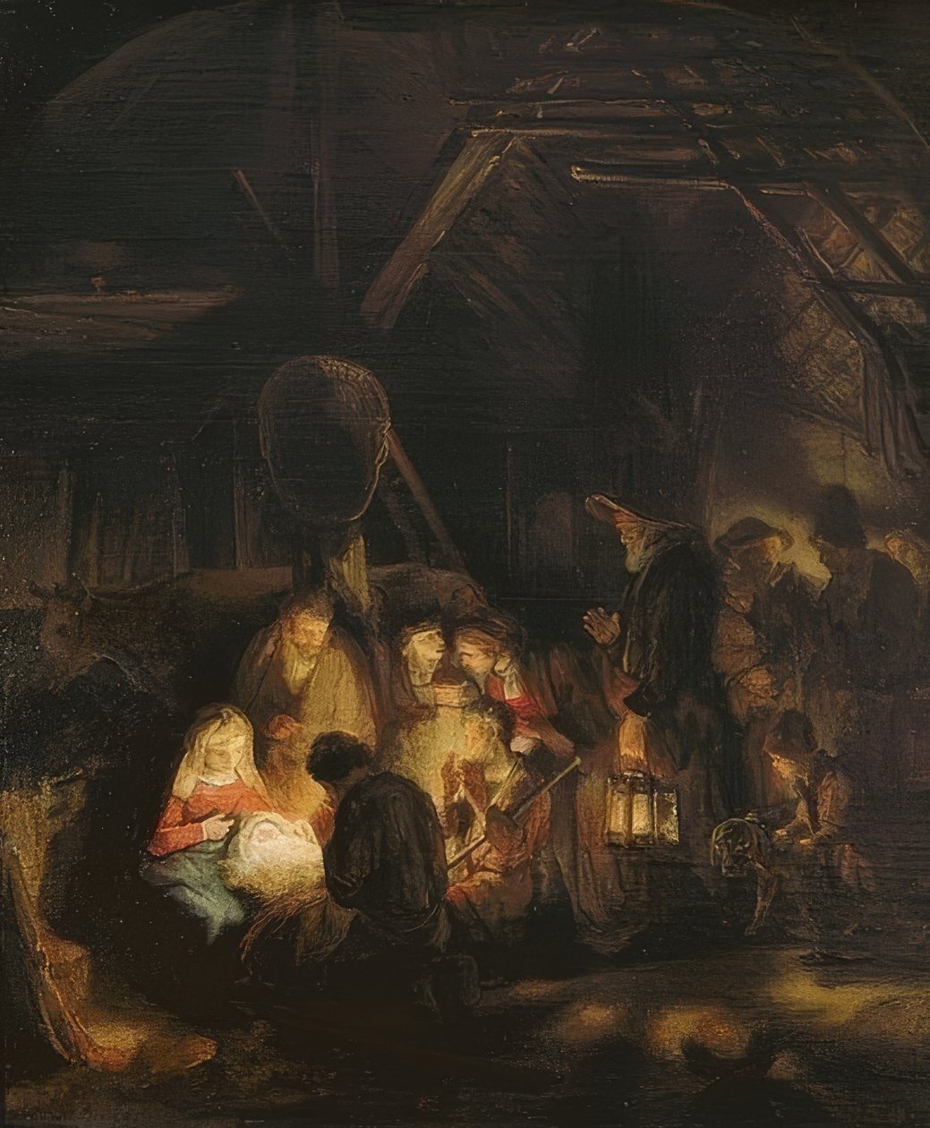 Çobanların Hayranlığı. 1646 by Rembrandt van Rijn