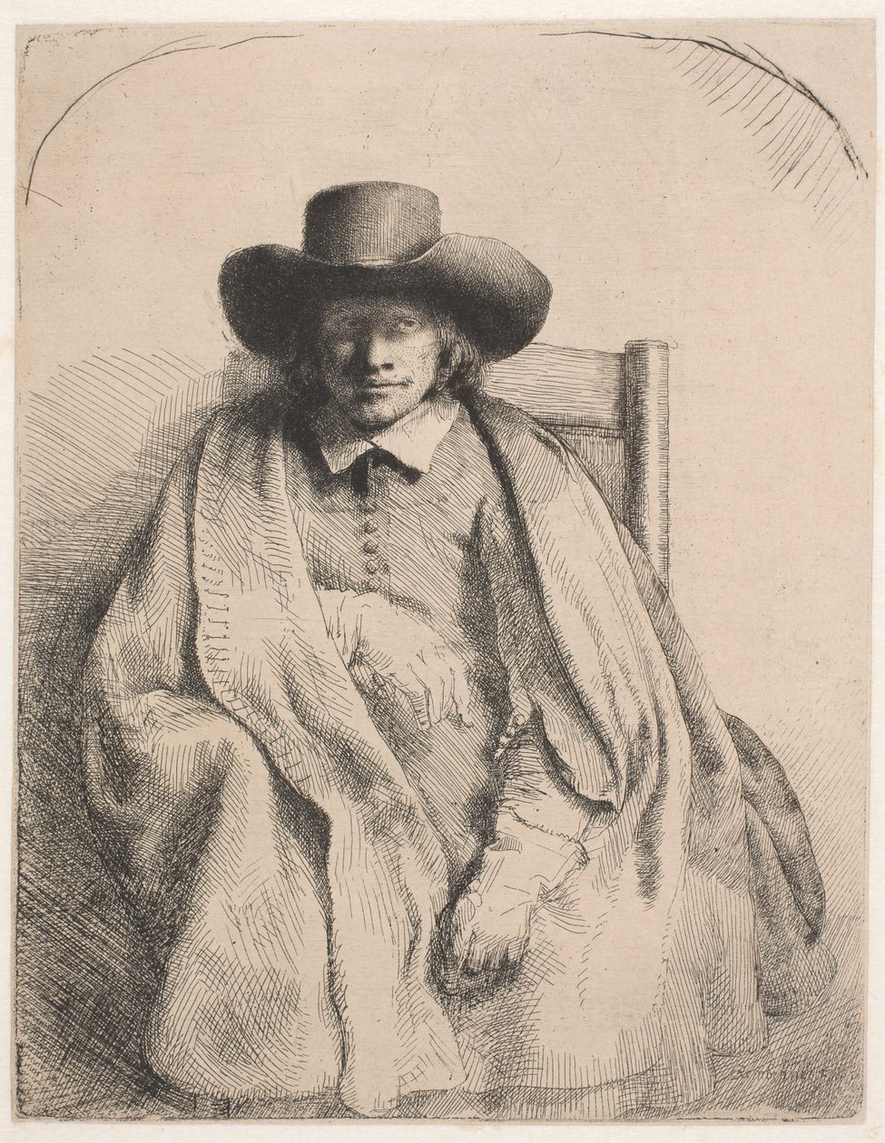 Clement de Jonghe, baskı satıcısı by Rembrandt van Rijn