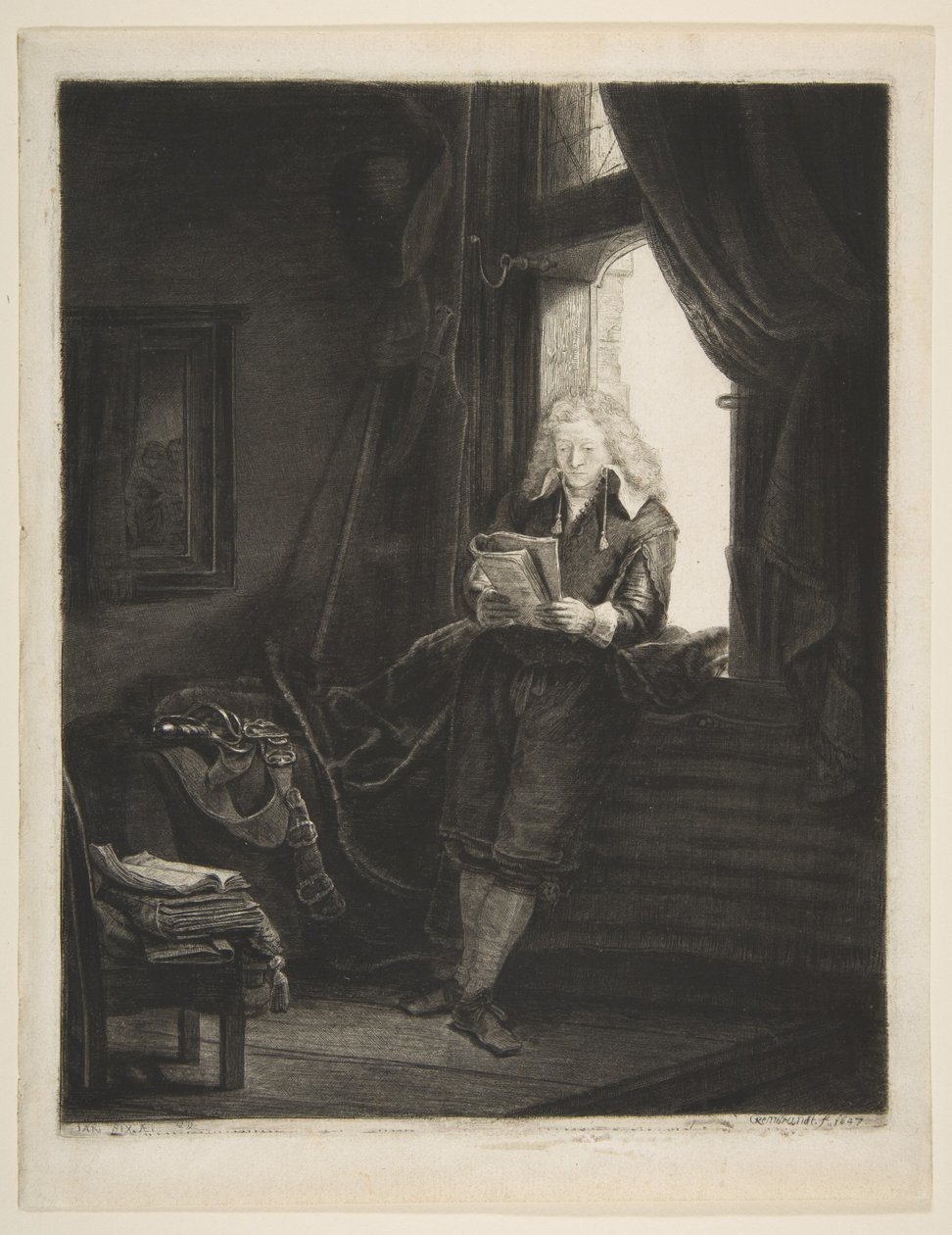 Altı Ocak, 1647. by Rembrandt van Rijn