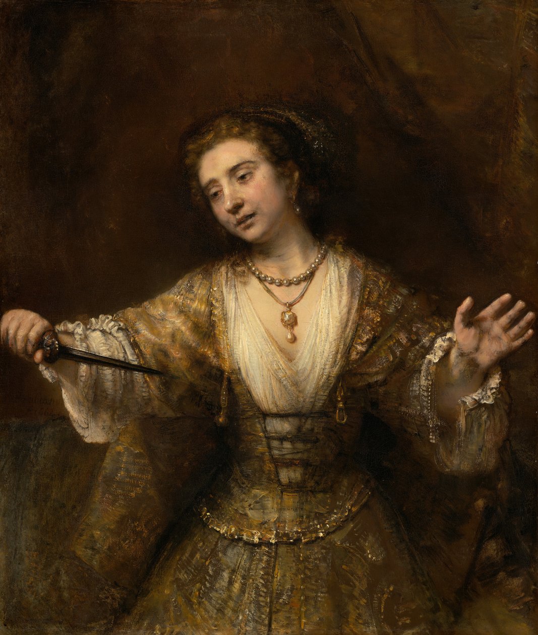 Lucretia, 1664. by Rembrandt van Rijn