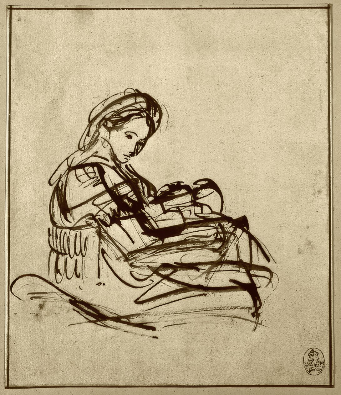 çocukla Meryem by Rembrandt van Rijn