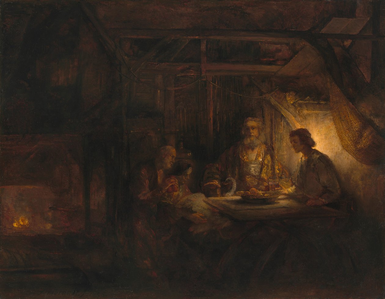 Philemon ve Baucis by Rembrandt van Rijn