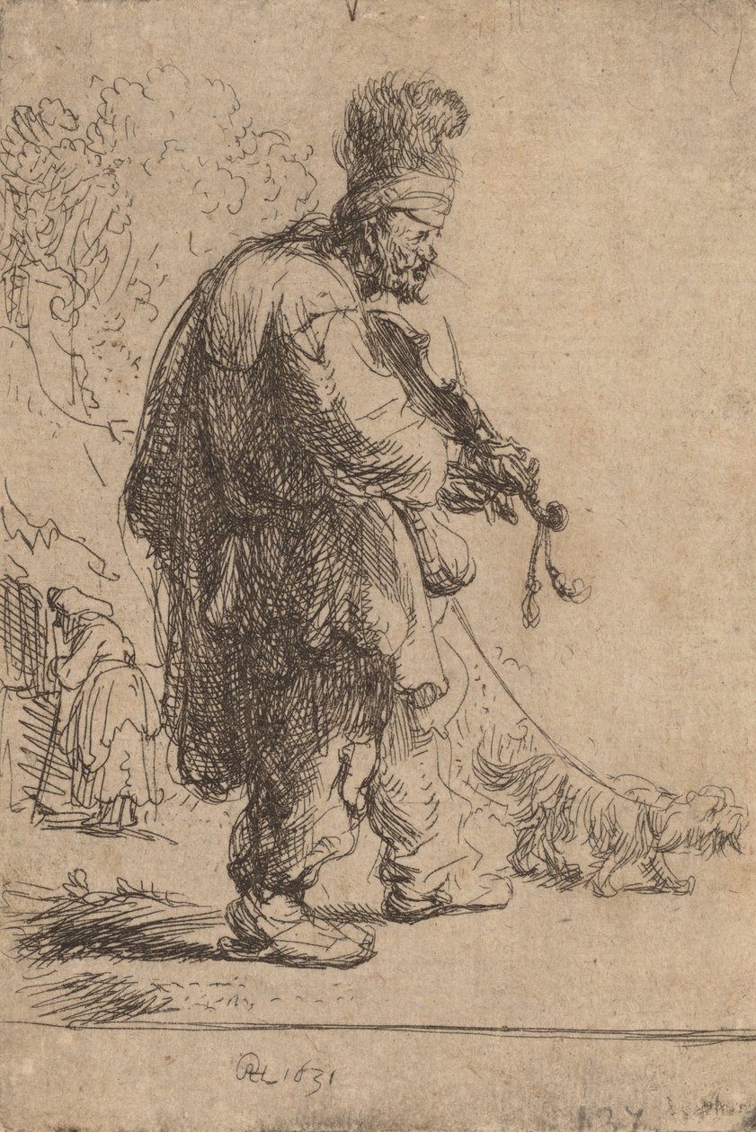 Kör Kemancı, 1631. by Rembrandt van Rijn