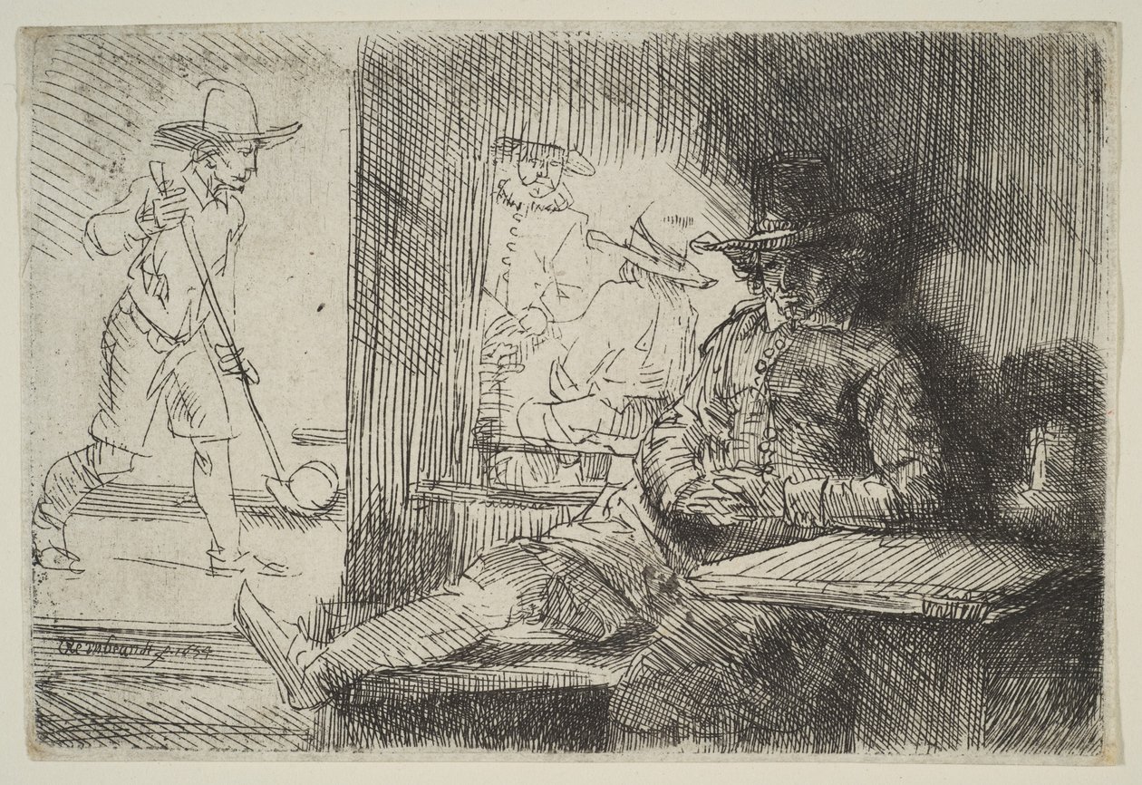 Golf Oyuncusu, 1654. by Rembrandt van Rijn