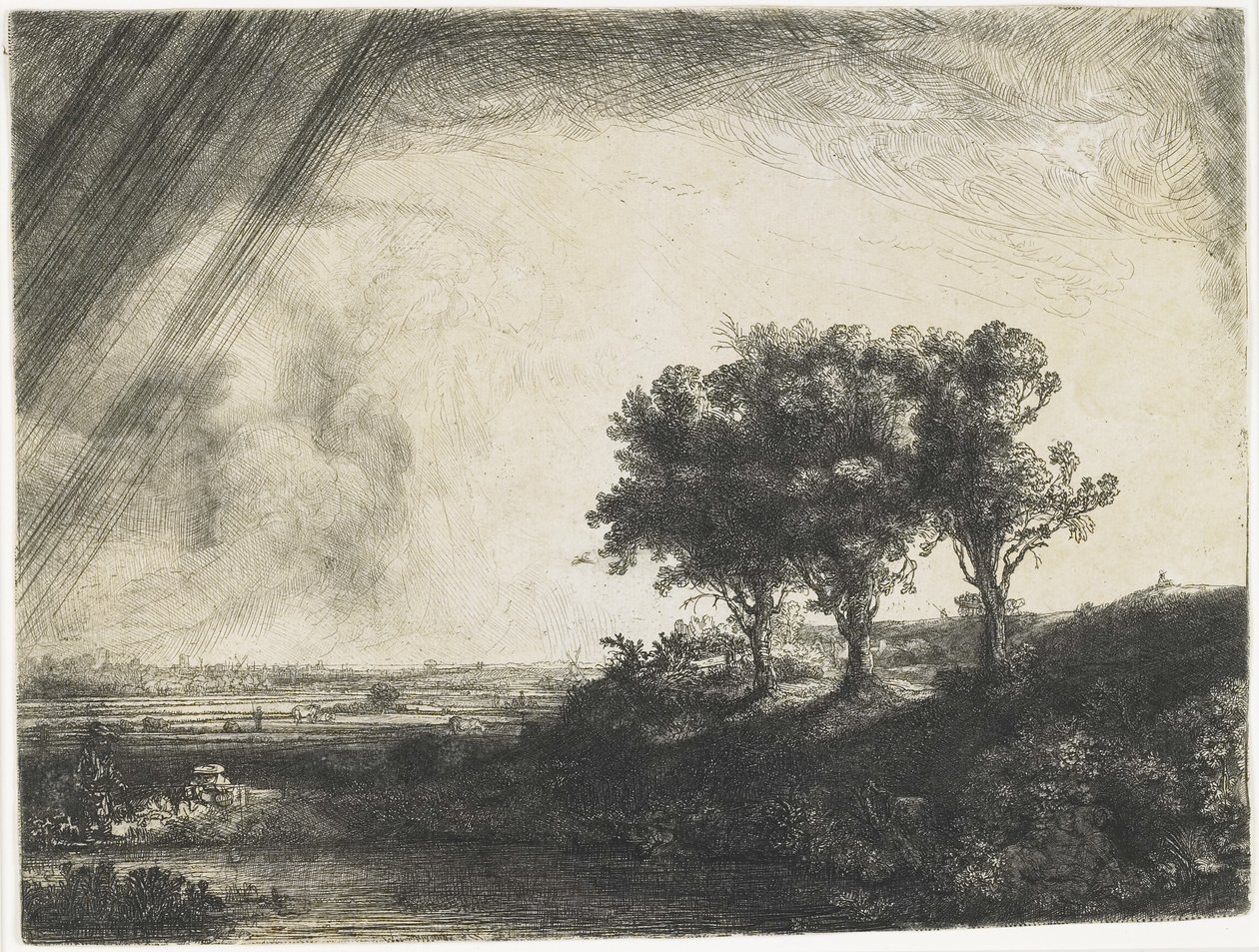 Üç Ağaç, 1643 by Rembrandt van Rijn