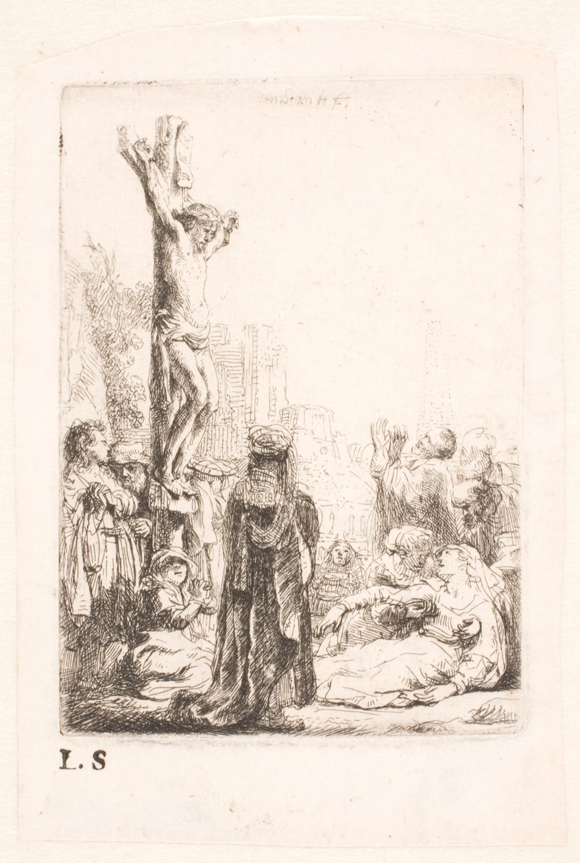 Çarmıha germe: küçük tabak by Rembrandt van Rijn