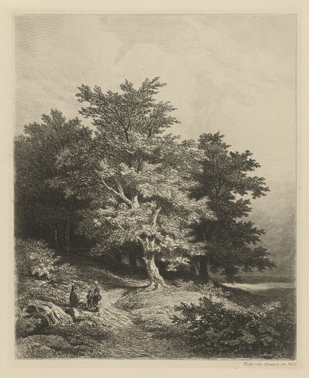 Bir orman kenarında rakamlar by Remigius Adrianus Haanen