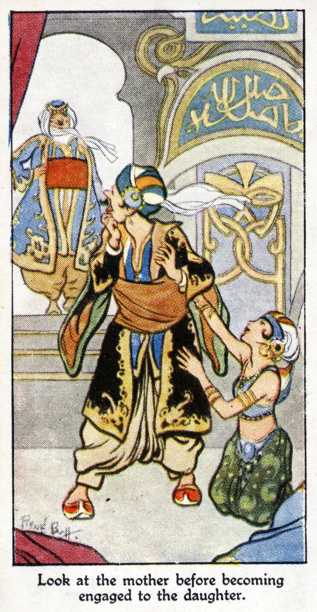 Kızıyla nişanlanmadan önce anneye bakın, 1931 (ayrıca bkz. 498197) by René Bull