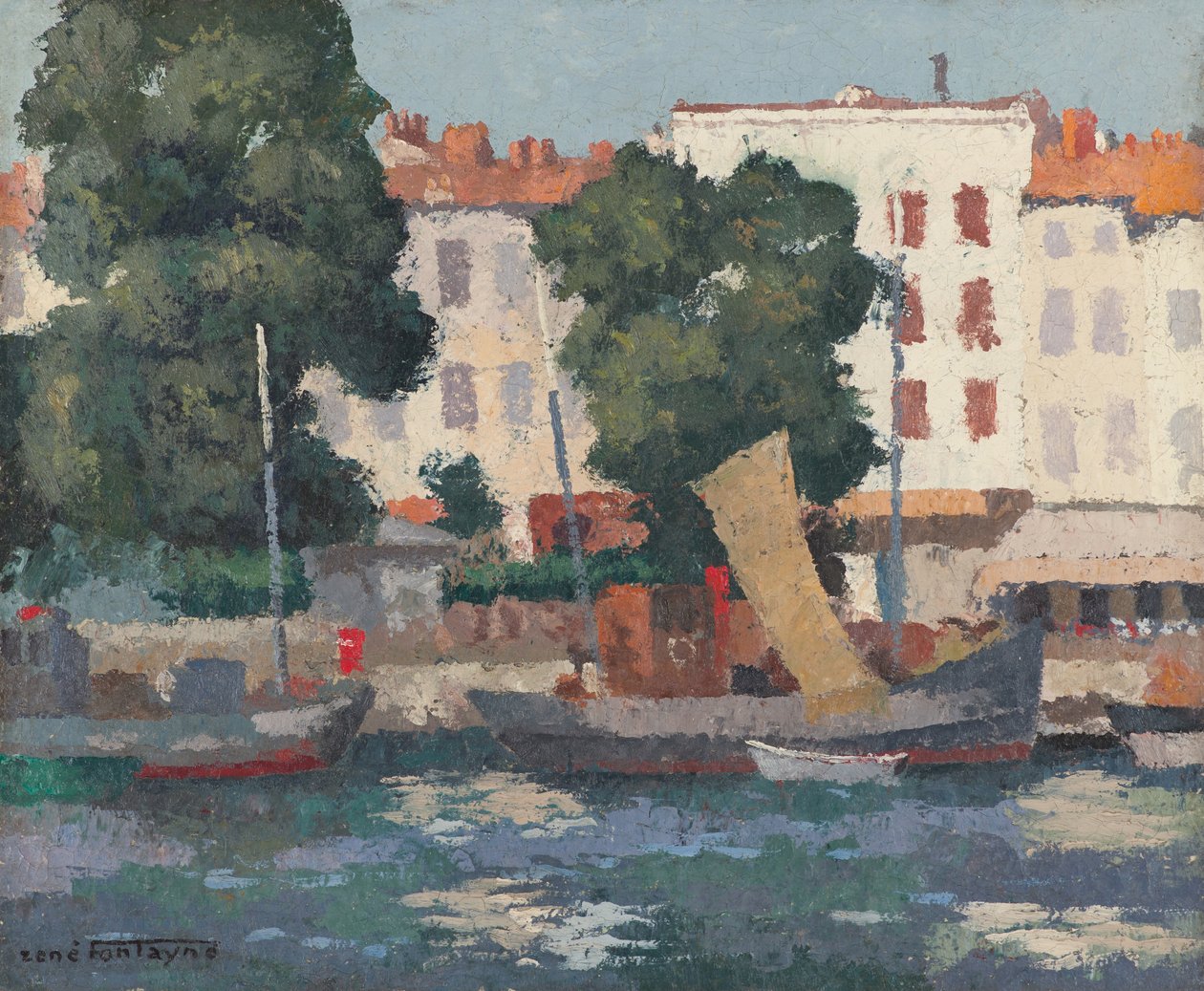 Quai des Dames (kendir üzerine yağ) by René Fontayne