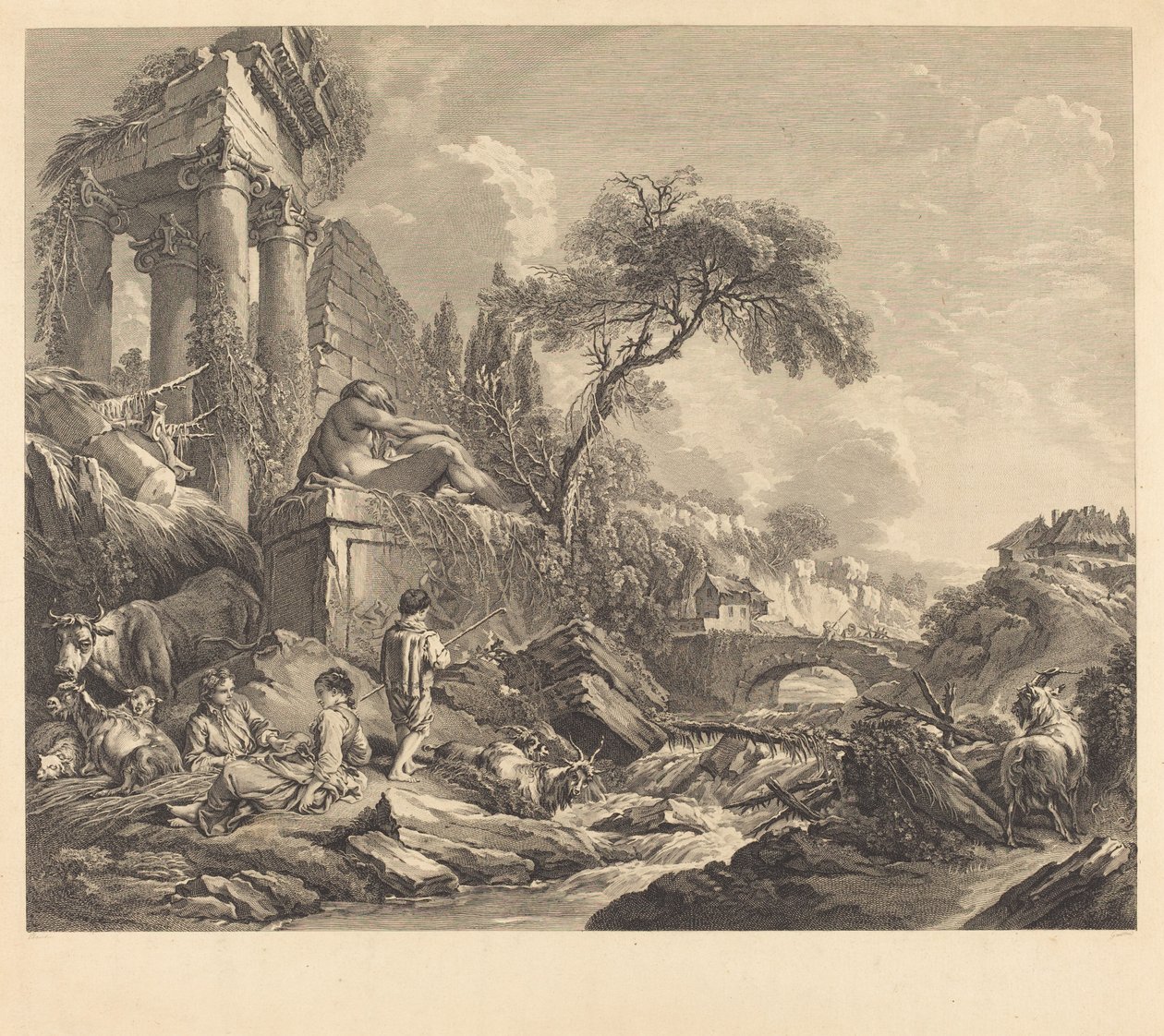 lezbiyen serçe by René Gaillard after François Boucher