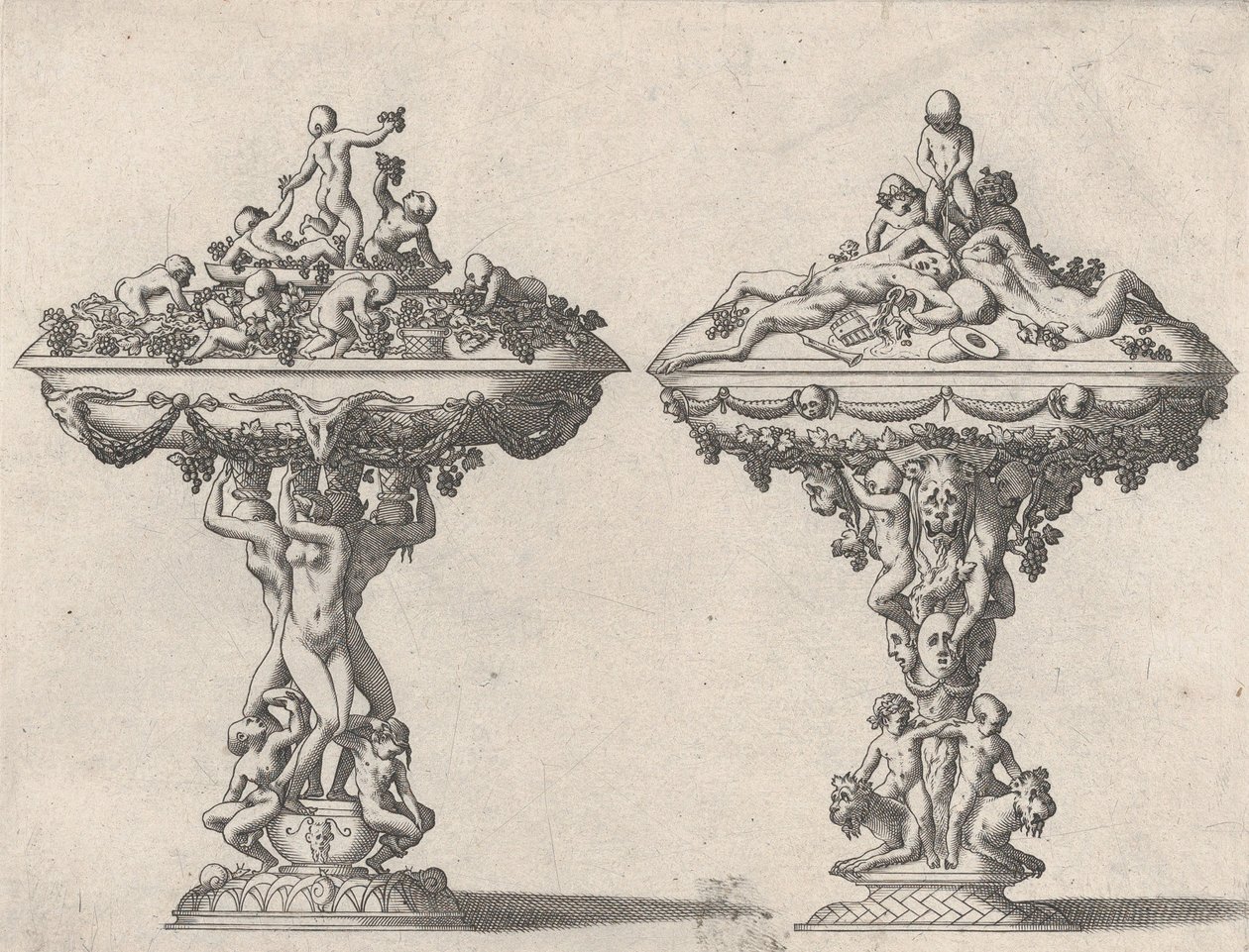 İki Kupa, 16-17. yüzyıl. by Rene Boyvin