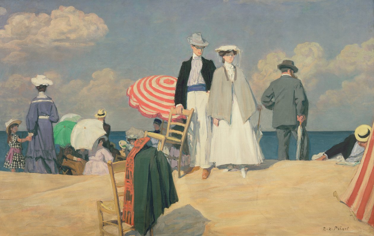 Cabourg'daki Plaj by René François Xavier Prinet