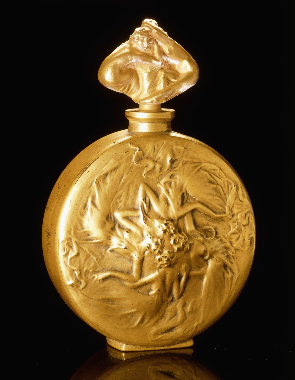 Bir koku şişesi üzerinde Rosace heykelcikleri, by Rene Jules Lalique