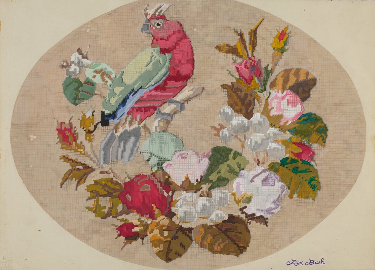 İşlemeli Resim, c. 1936. by Rex F Bush
