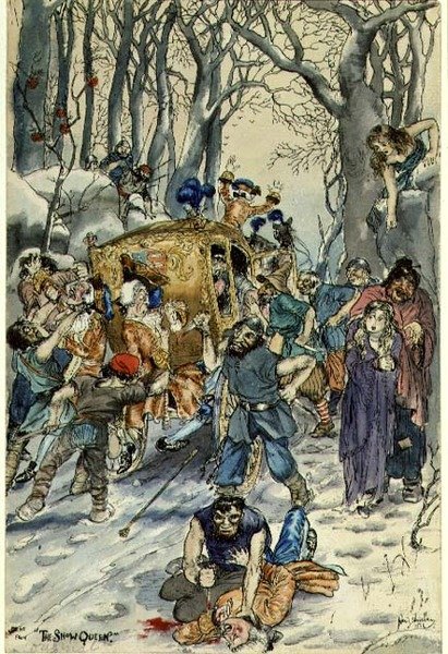 'Kar Kraliçesi' filminden bir sahne by Rex Whistler