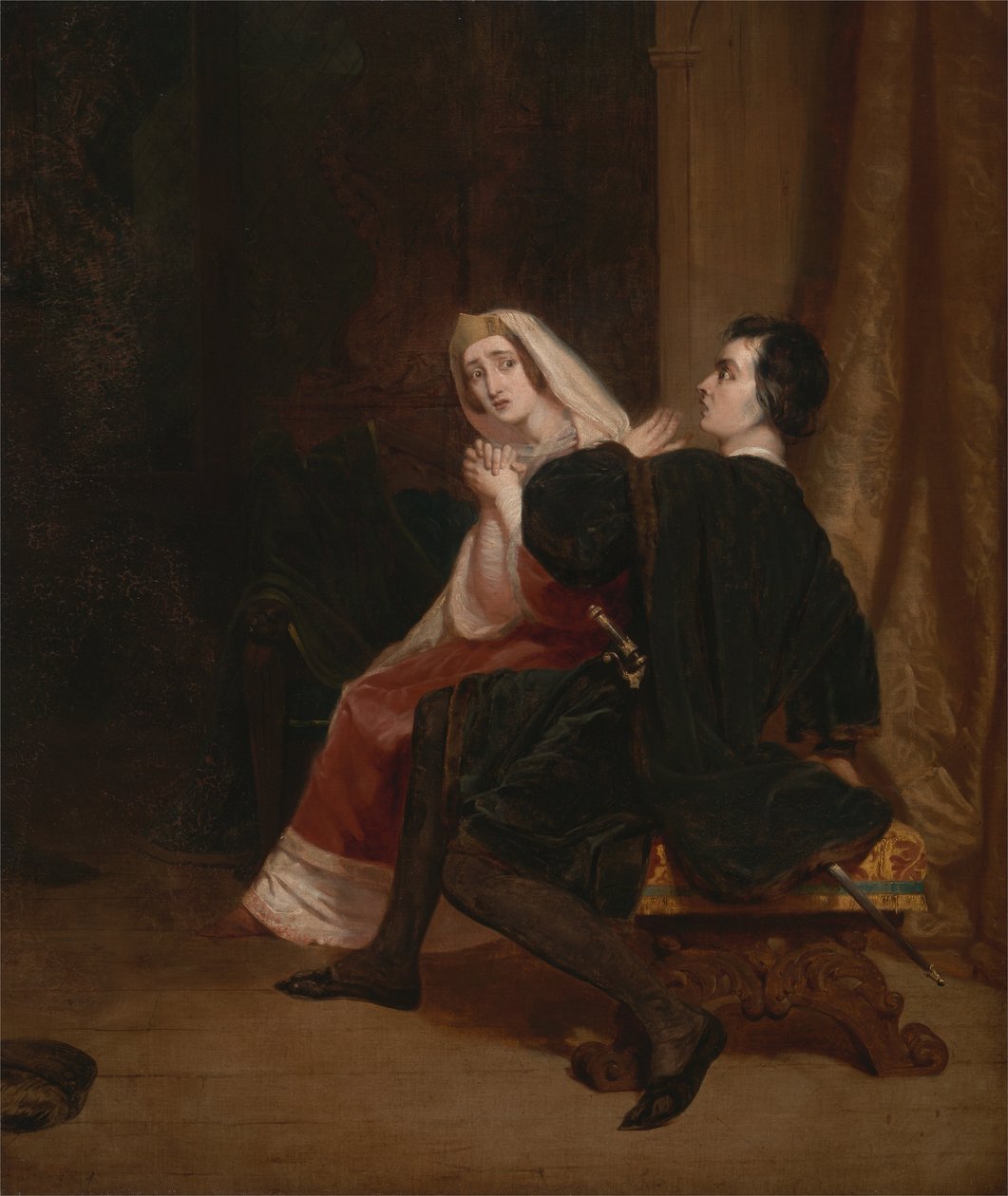 Hamlet ve Annesi; Dolap Sahnesi by Richard Dadd