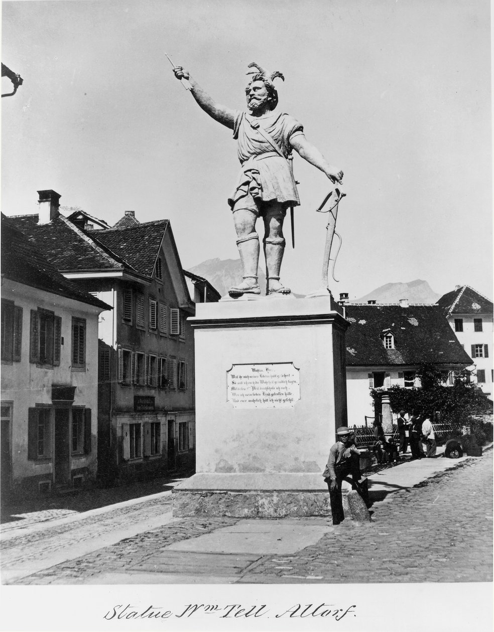 William Tell Heykeli, c.1860-90 (albüm baskısı) by Richard Kissling