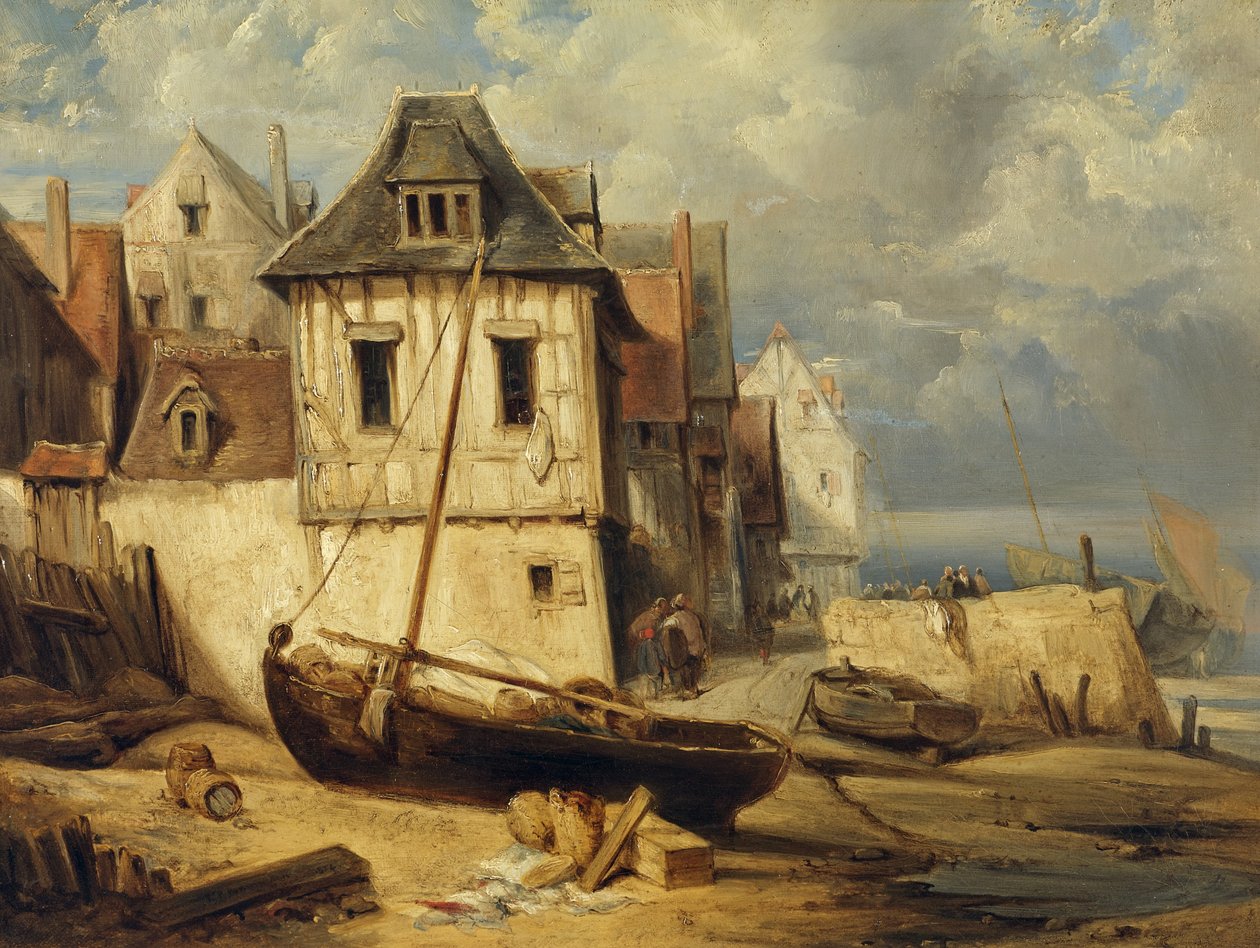 Kıyı Balıkçı Köyü by Richard Parkes Bonington
