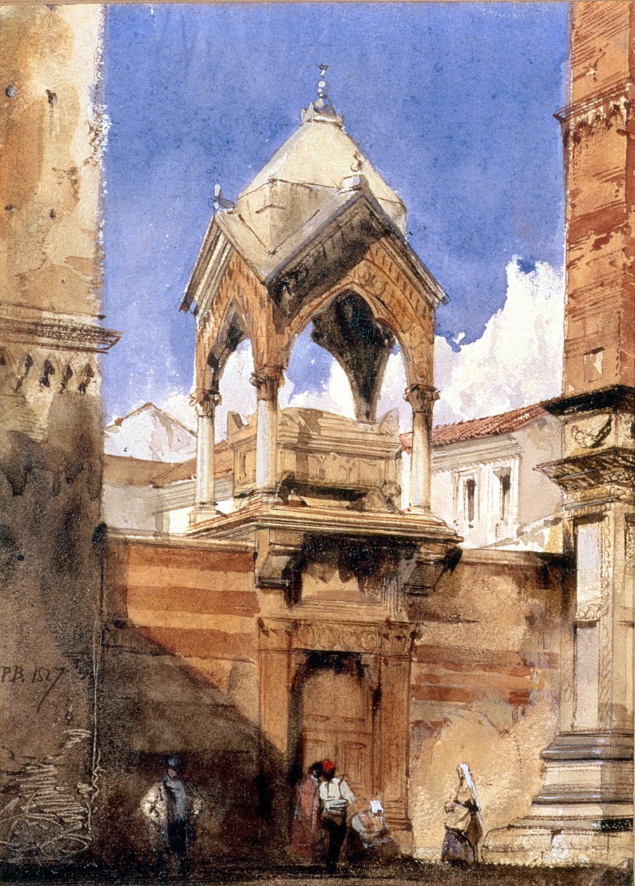 Castelbarco Mezarı, Verona, 1827 by Richard Parkes Bonington