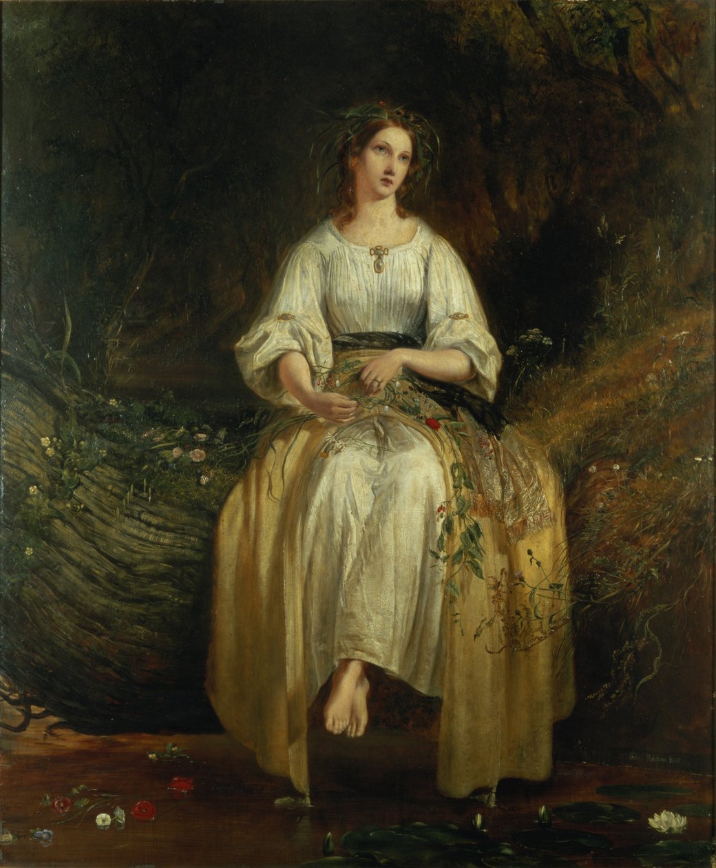 Ophelia çelenklerini dokurken, 1842 by Richard Redgrave