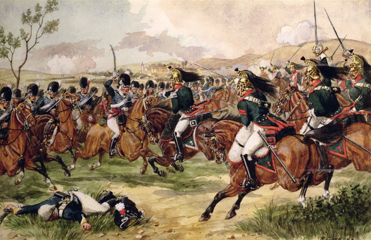 21 Ağustos 1808 Vimeiro Muharebesinde 20. Hafif Ejderhalar by Richard Simkin