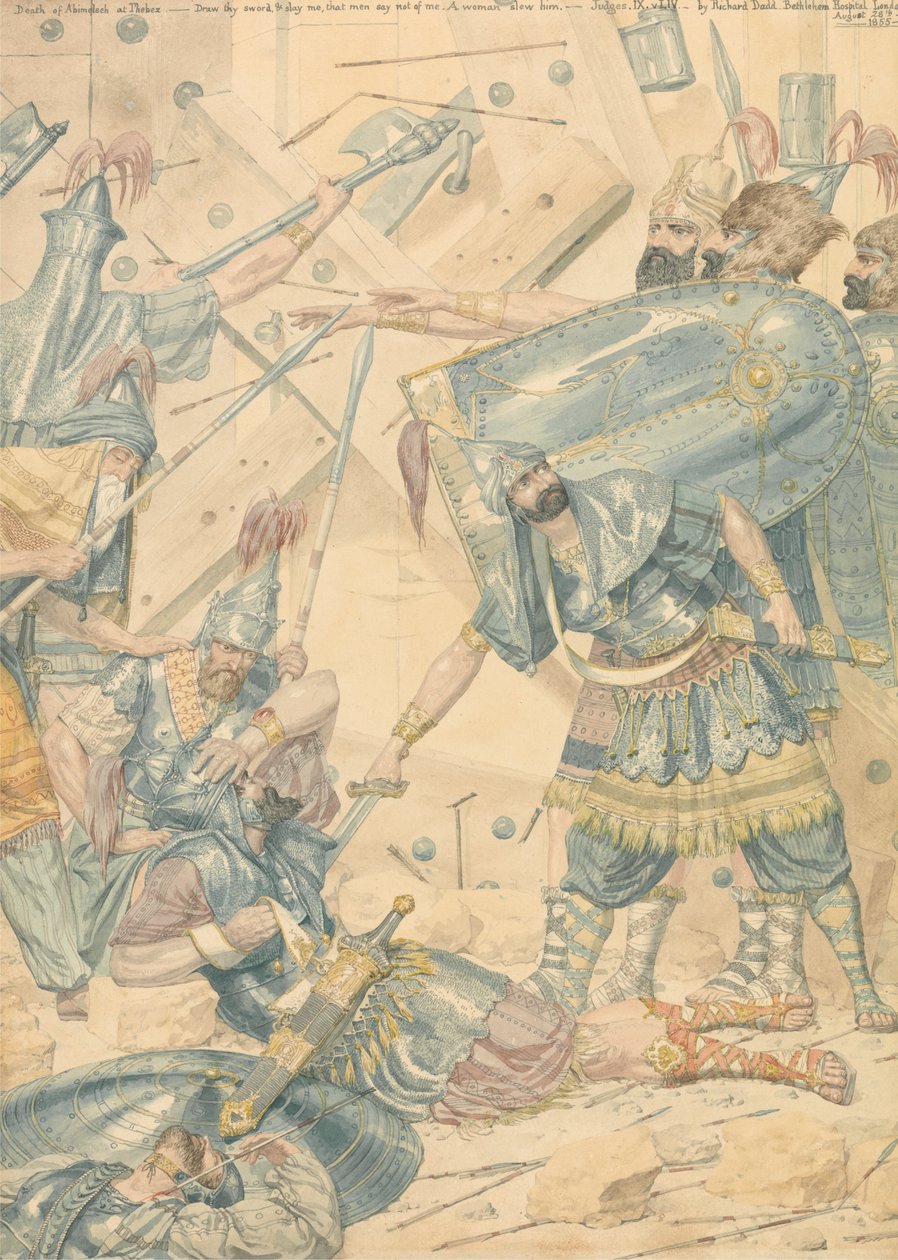 Abimelech'in Thebez'de ölümü by Richard Dadd