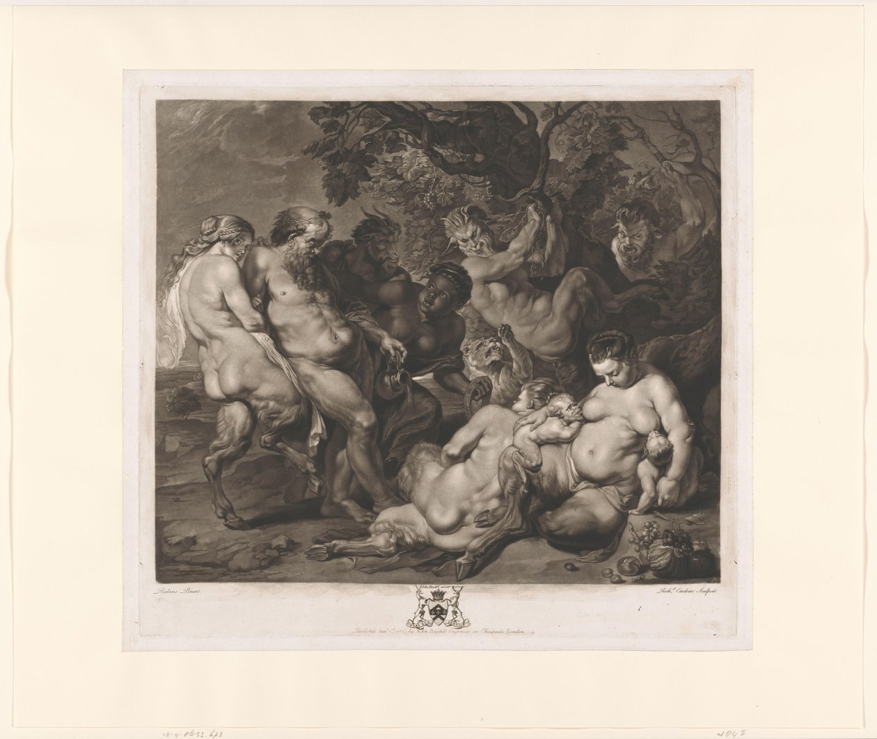 Bir satir ailesiyle Silenus (Bacchanal) by Richard Earlom