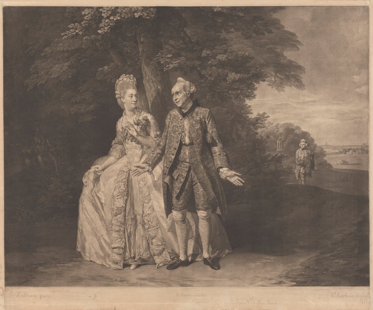 Thomas King ve Bayan Baddeley by Richard Earlom