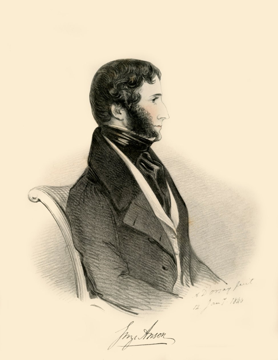 George Anson, 1840. by Richard James Lane