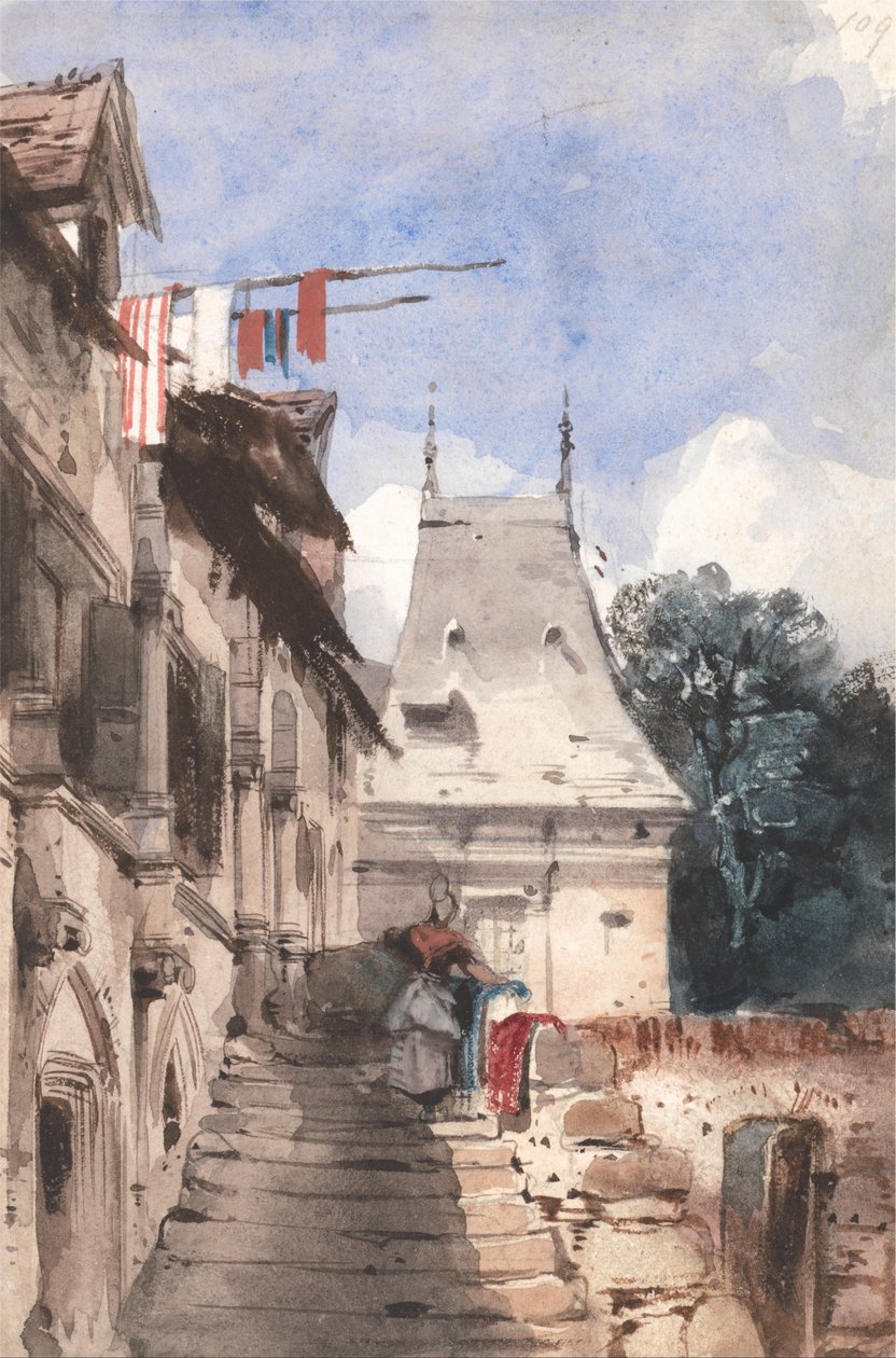 Manastır St-Amand, Rouen by Richard Parkes Bonington