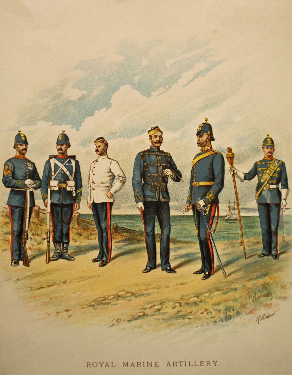Kraliyet Deniz Topçusu, 1897 by Richard Simkin