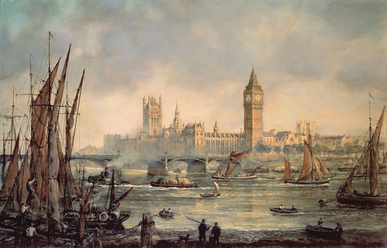 Parlamento Binası ve Westminster Köprüsü by Richard Willis