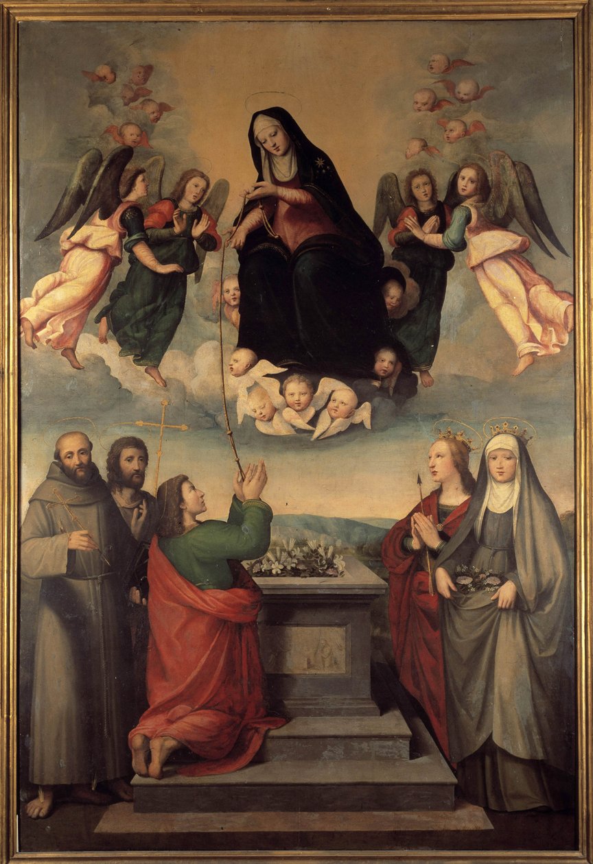 Madonna, Saints ile kemere by Ridolfo Ghirlandaio