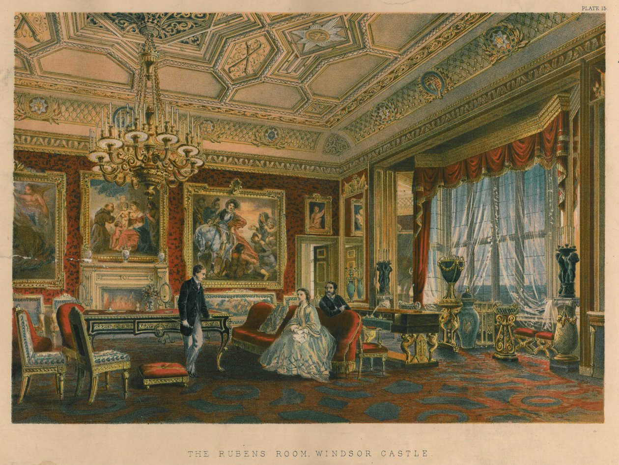 ರೂಬೆನ್ಸ್ ರೂಮ್, ವಿಂಡ್ಸರ್ ಕ್ಯಾಸಲ್, 1863 ಟರ್ಕ್ by Robert Charles Dudley