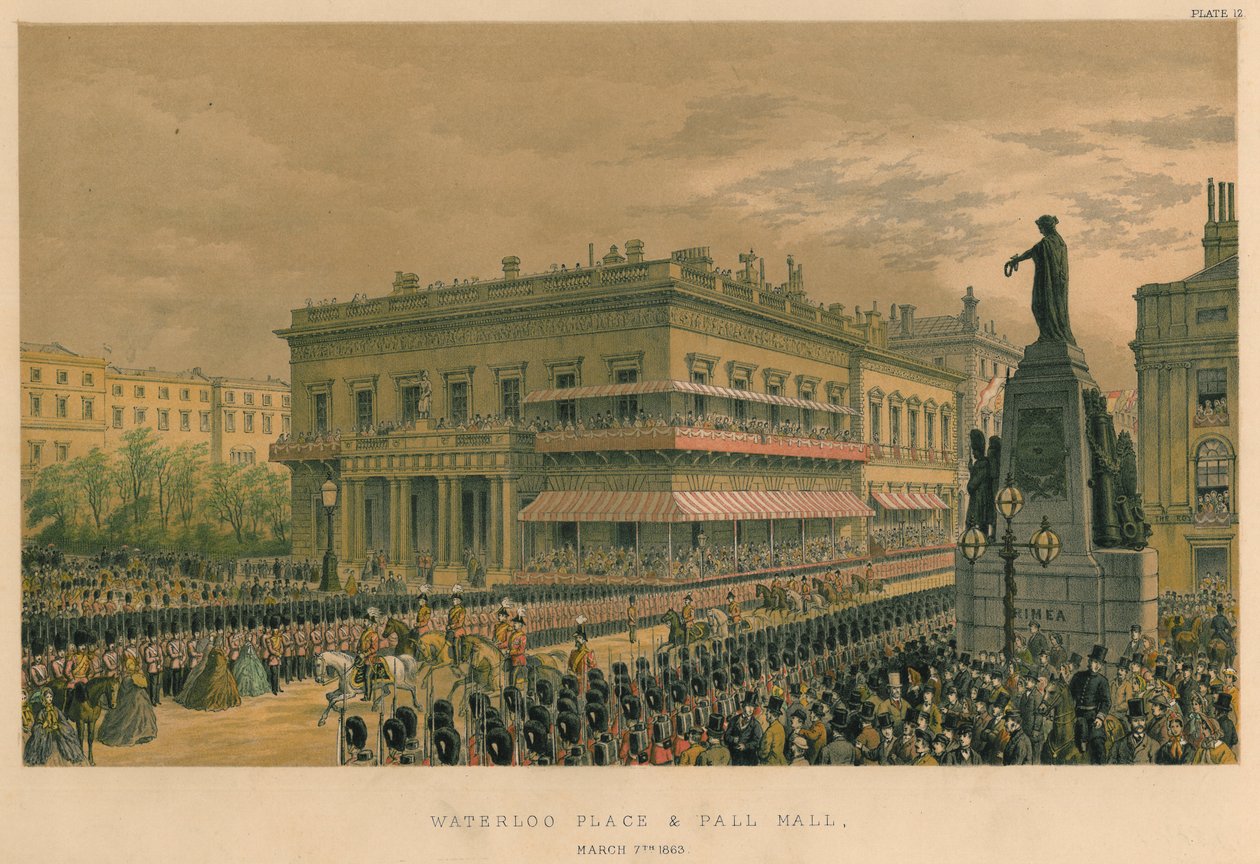 Waterloo Place ve Pall Alışveriş Merkezi, 7 Mart 1863, 1863 by Robert Charles Dudley