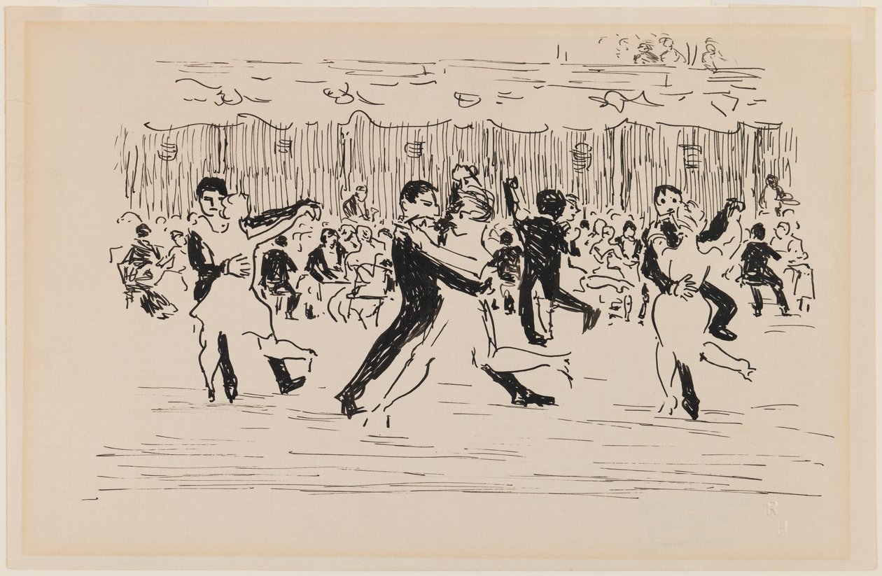 Balo salonu sahnesi (dans eden çiftler) by Robert Cozad Henri