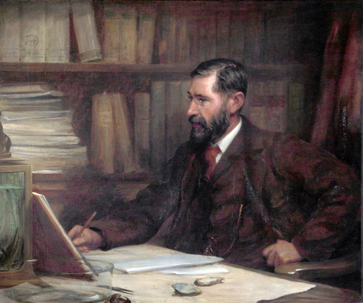 Profesör Sir William Abbot Herdman, 1905 by Robert Duddingstone Herdman